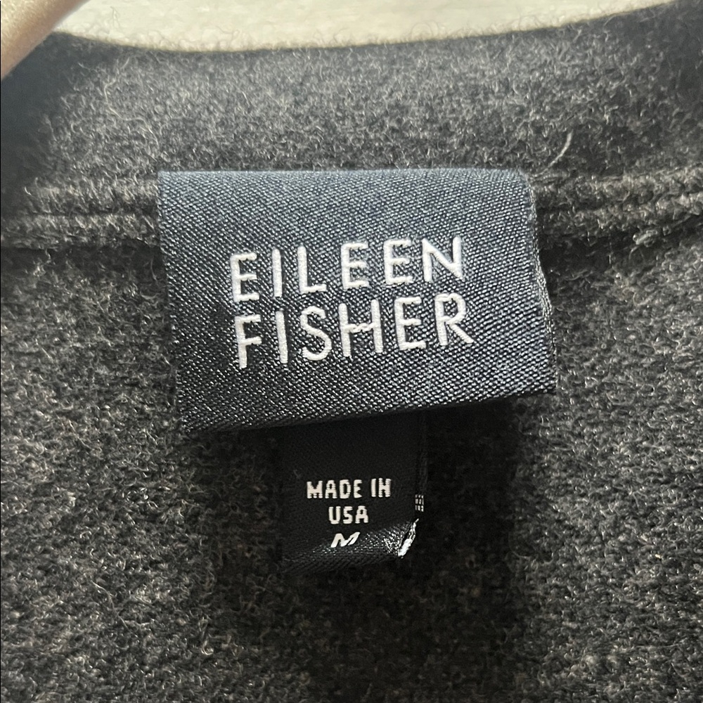 Eileen Fisher Lightweight Boiled Wool Icon Coat in Regenerative Wool - Picture 2 of 6